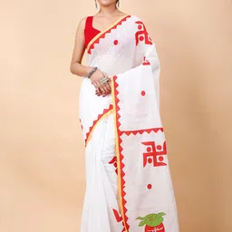 Ruuprekha Woven Design Zari Pure Cotton Khadi Saree-picture-16