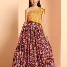 FASHION DREAM Girls Embroidered Thread Work Ready to Wear Lehenga & Choli-image-61