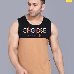 SLOWLORIS Pack Of 2 Printed Scoop Neck Gym Vests VSL26 CMB(CHS BLACKRUST)(GYM YELLOW)-image-95