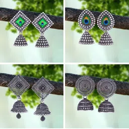 DIVASTRI Silver-Plated Alloy Earrings-80