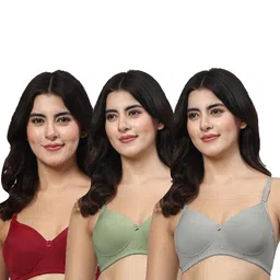 LILY dapyklis Full Coverage Lightly Padded Non-Wired Back Closure T-shirt Bra image 4