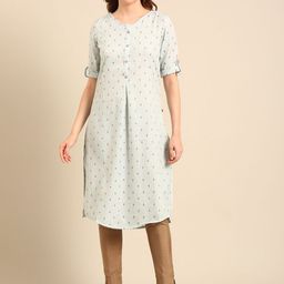 Anouk Women Geometric Embroidered Extended Sleeves Sequinned Kurta-image-20