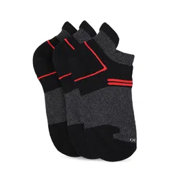 One8 Men Pack Of 3 Striped Cotton Ankle-Length Socks-69