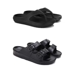 PENNEN Men Set Of 2 Soft & Lightweight Flip Flops-4