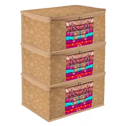 Kuber Industries Brown Set of 3 Regular Multi-Utility Organisers-17