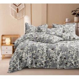 BAJO'S 300 Tc King Bedsheet With 2 Pillow Covers Grey-picture-6