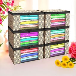 Aura Brown & Black 6 Pieces Foldable Multi-Utility Organisers-33