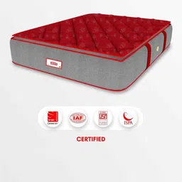 COIRFIT Red & Grey Printed Quilted Rust Resistant Medium Firm Single Size Spring Mattress image 3