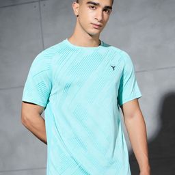 Technosport Abstract Printed Anti Static Slim Fit T-Shirt-image-6