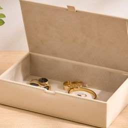 Home Centre Beige Wooden Jewellery Organiser-38