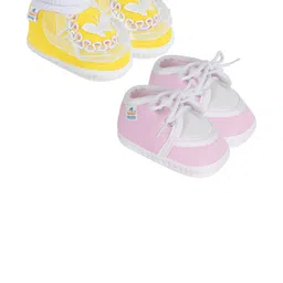 NESKA MODA Yellow Cotton Booties-image-55
