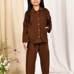 NEUDIS Girls Long Sleeves Corduroy Shirt With Trousers-picture-40