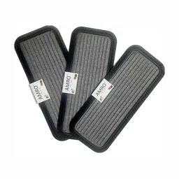 AMRO BEAUTILITY NEEDS Set Of 3 Grey Anti-Skid Waterproof Floor Mats-52