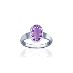 GenZcomplex Silver-Plated Alloy Amethyst Finger Ring-30