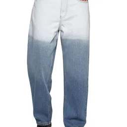 THIRD QUADRANT Men Loose Relaxed Fit Low Distress Jeans-image-50