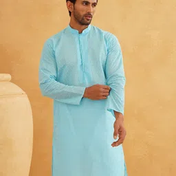 SOJANYA Men Embroidered Chikankari Kurta-image-96