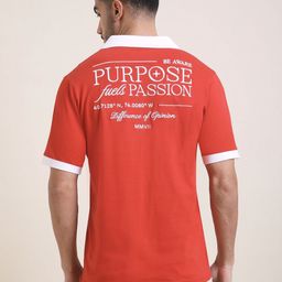 Difference of Opinion Men Printed Polo Collar T-shirt-image-89