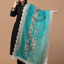 Kaizen TEXO FAB Printed Organza Dupatta image 1
