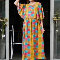 True Shape Embellished Cape Sleeve Maternity Maxi Dress-picture-8