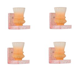 SOMIL Yellow Glass Cylinder Printed Wall Lamps-image-81