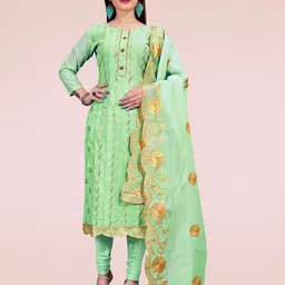 HERE&NOW Embellished Unstitched Dress Material-image-52