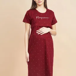 PASTEL CLIP Printed Nightdress-image-78