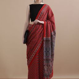 Jaipur Kurti Floral Pure Cotton Saree-image-91
