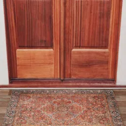 Aura Red & Blue Printed Anti Skid Doormat-image-25