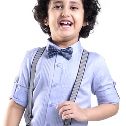 Mark & Mia Boys Pleated Cotton Casual Shirt With Suspender & Bow Detailing-picture-33