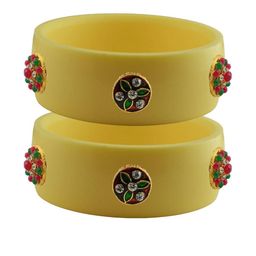 Vidhya Kangan Women Beige Bangle-image-36