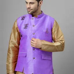 Utsav Fashion Embroidered Asymmetric Nehru Jacket-picture-39