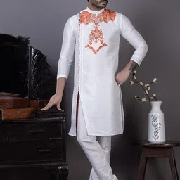 DEVOILER Men Ethnic Motifs Printed Kurta image 2