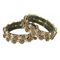 ZULKA Set Of 4 CZ-Studded Bangles image 4