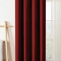 Lunar Days Maroon Black Out Window Curtain-27