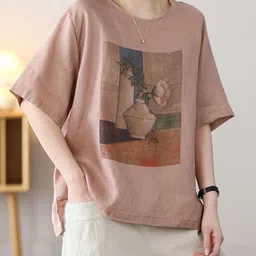 StyleCast Print Extended Sleeves Cotton Kaftan Top-33
