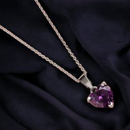 DressBerry Purple Brass Silver-Plated Necklace-image-10