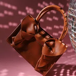 HAUTE SAUCE by Campus Sutra Structured Handheld Bag With Bow Detail-28