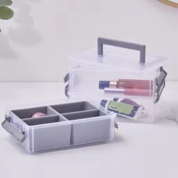 Home Centre Transparent 3-Tier Stackable Storage Boxes-4