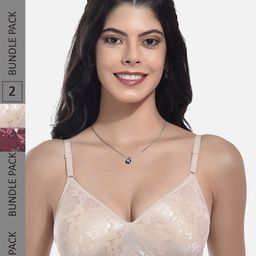 StyFunPack of 2 Floral Full Coverage Lightly Padded Bra With All Day Comfort-22