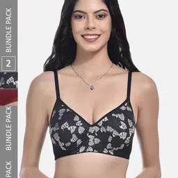 StyFun Pack Of 2 Full Coverage Lightly Padded Non-Wired Bra With All Day Comfort-5
