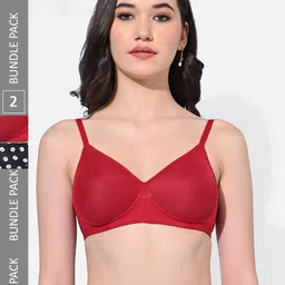 FIMS Pack Of 2 Printed Full Coverage Lightly Padded Everyday Bra All Day Comfort-picture-9