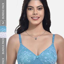 StyFun Pack of 2 Full Coverage Lightly Padded Bra With All Day Comfort-0