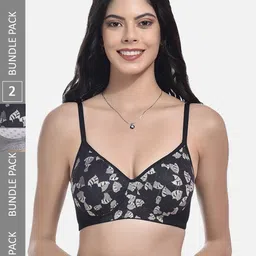 StyFun Pack of 2 Full Coverage Seamless Lightly Padded Bra With All Day Comfort-58