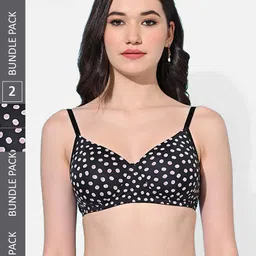 FIMS Pack Of 2 Printed Full Coverage Lightly Padded Everyday Bra All Day Comfort-picture-22
