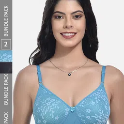 StyFun Pack Of 2 Bras Printed Full Coverage Lightly Padded With All Day Comfort-26