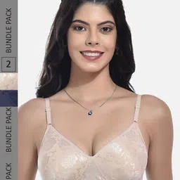 StyFun Pack Of 2 Self Design Full Coverage Lightly Padded All Day Comfort Bra-33