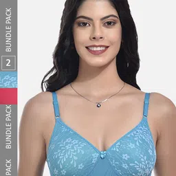 StyFun Pack Of 2 Full Coverage Self Design Lightly Padded All Day Comfort Bras-39
