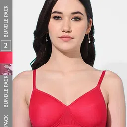 FIMS Pack Of 2 Printed Full Coverage Lightly Padded All Day Comfort Bra BRA_SLK-T_Rani_SLK-picture-24