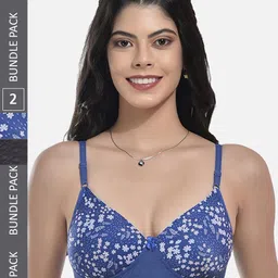 StyFun Pack Of 2 Printed Full Coverage Lightly Padded Non-Wired Bra With All Day Comfort-13