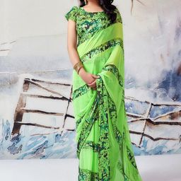 Sitanjali Abstract Printed Pure Georgette Bagh Saree-image-18